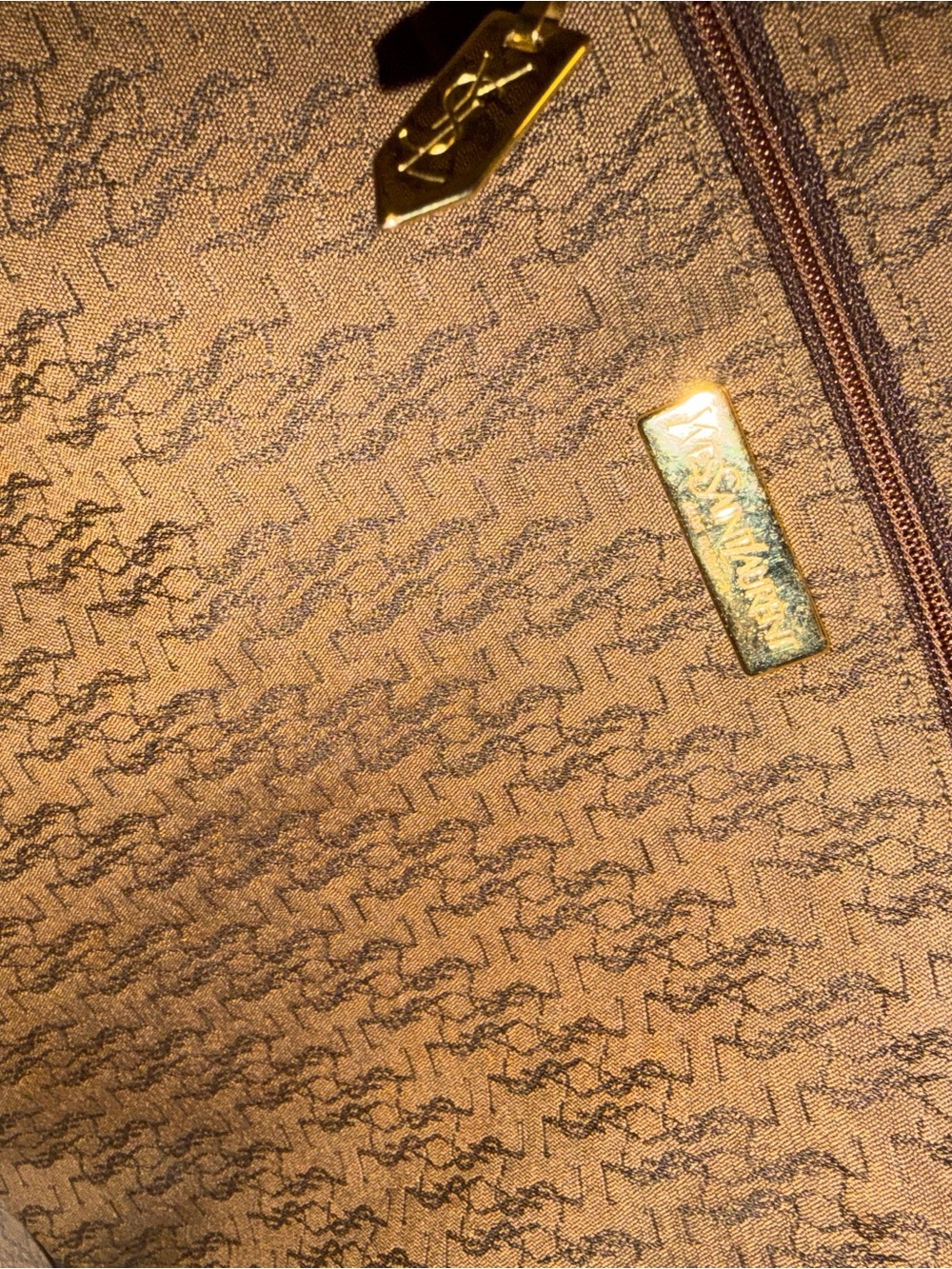 Yves Saint Laurent Brown and Tan Hobo Shoulder Bag - Picture 8 of 8